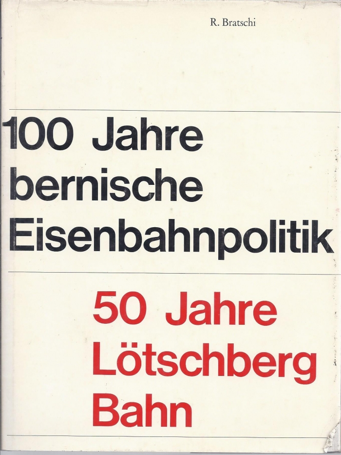 <p>100 Jahre bernische Eisenbahnpolitik  50 Jahre Lötschberg 1913-1963Bahn,1963Buch guter Zustand</p>